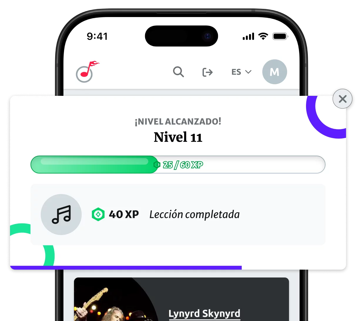 Representación de un aumento de nivel
