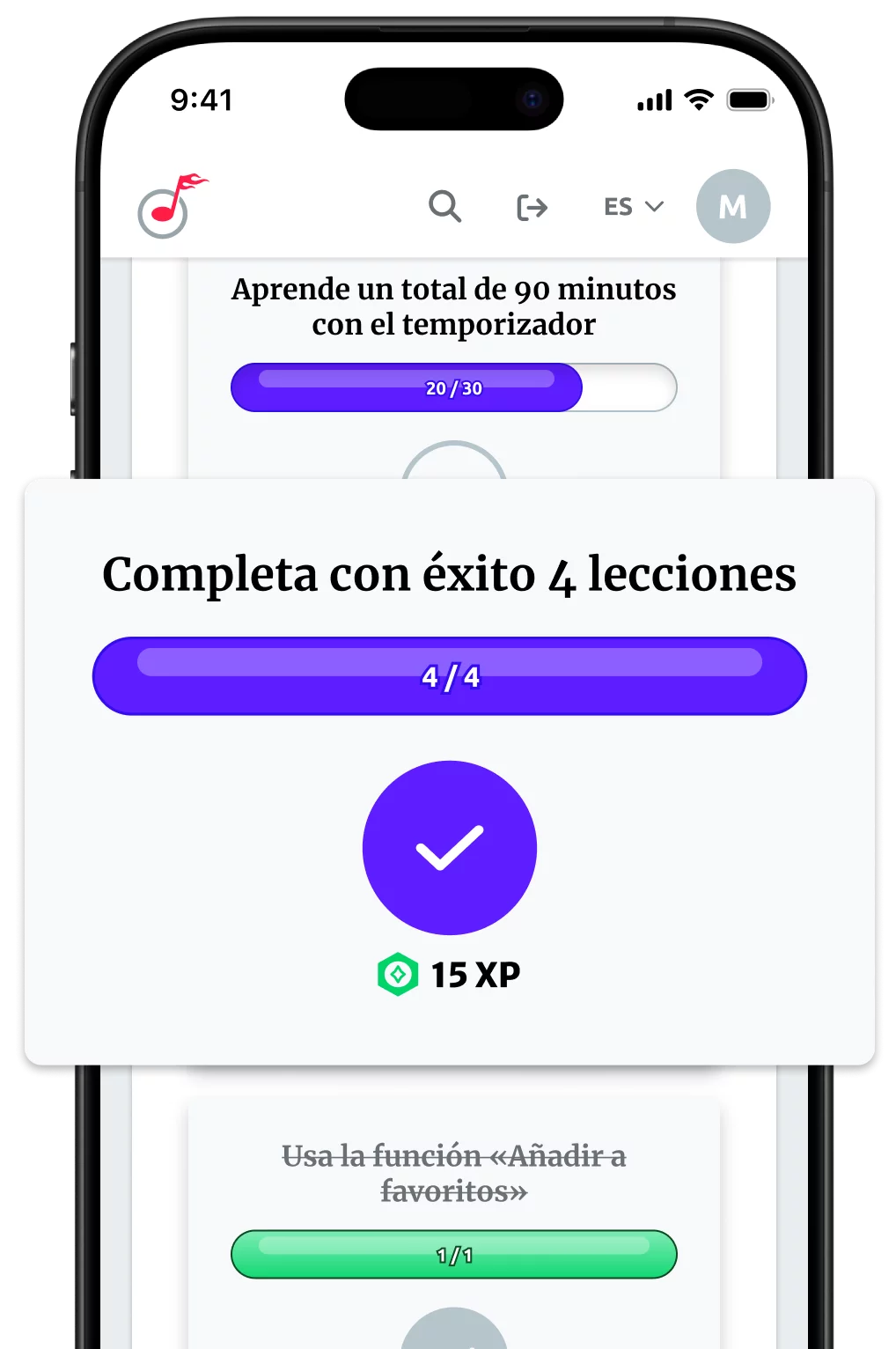 Presentación del tablero con misiones semanales