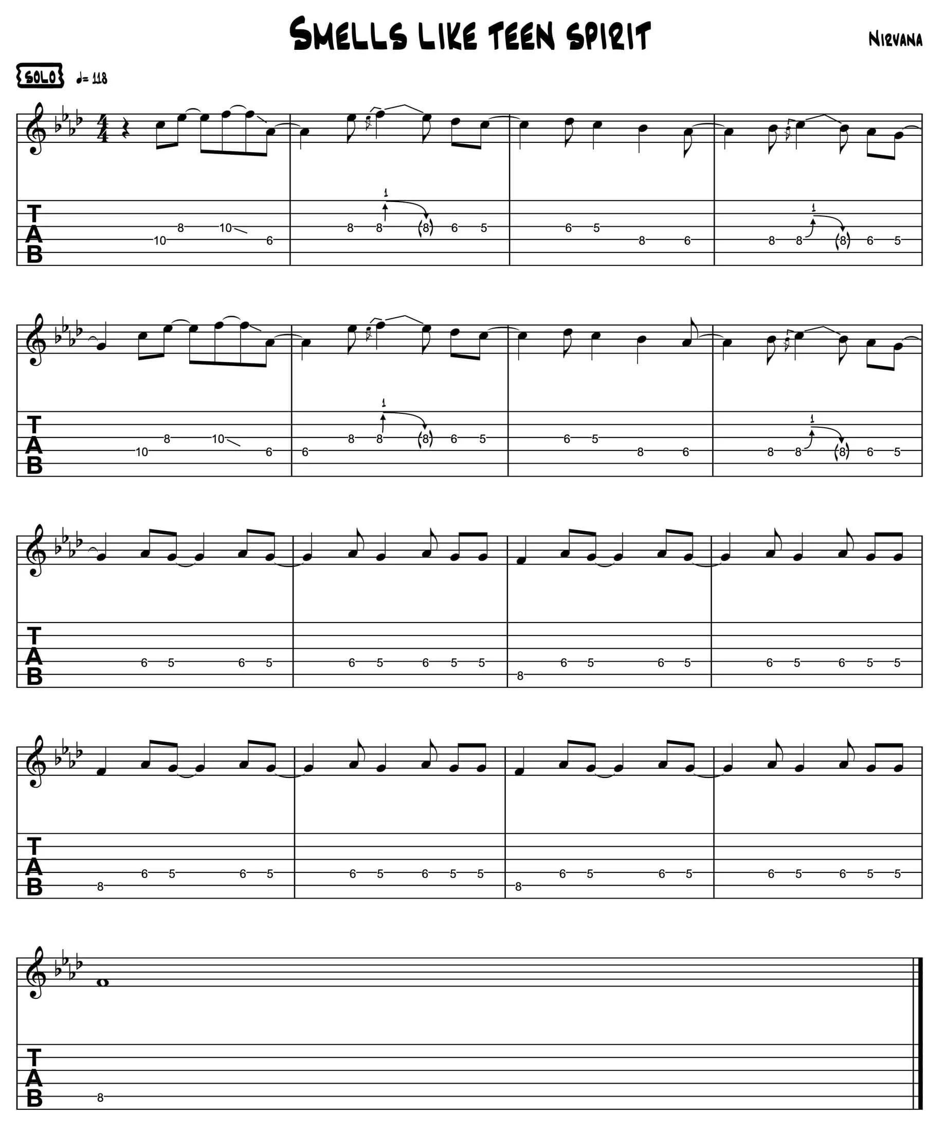 TAB-Noten für 